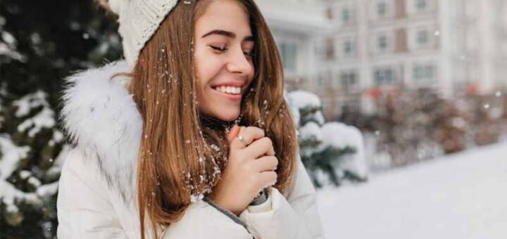 волосы зимой